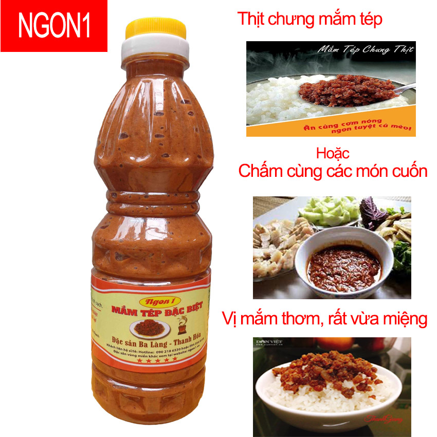 Mắm tép chưng thịt đặc sản Ba làng - Thanh Hóa (chai 550ml)