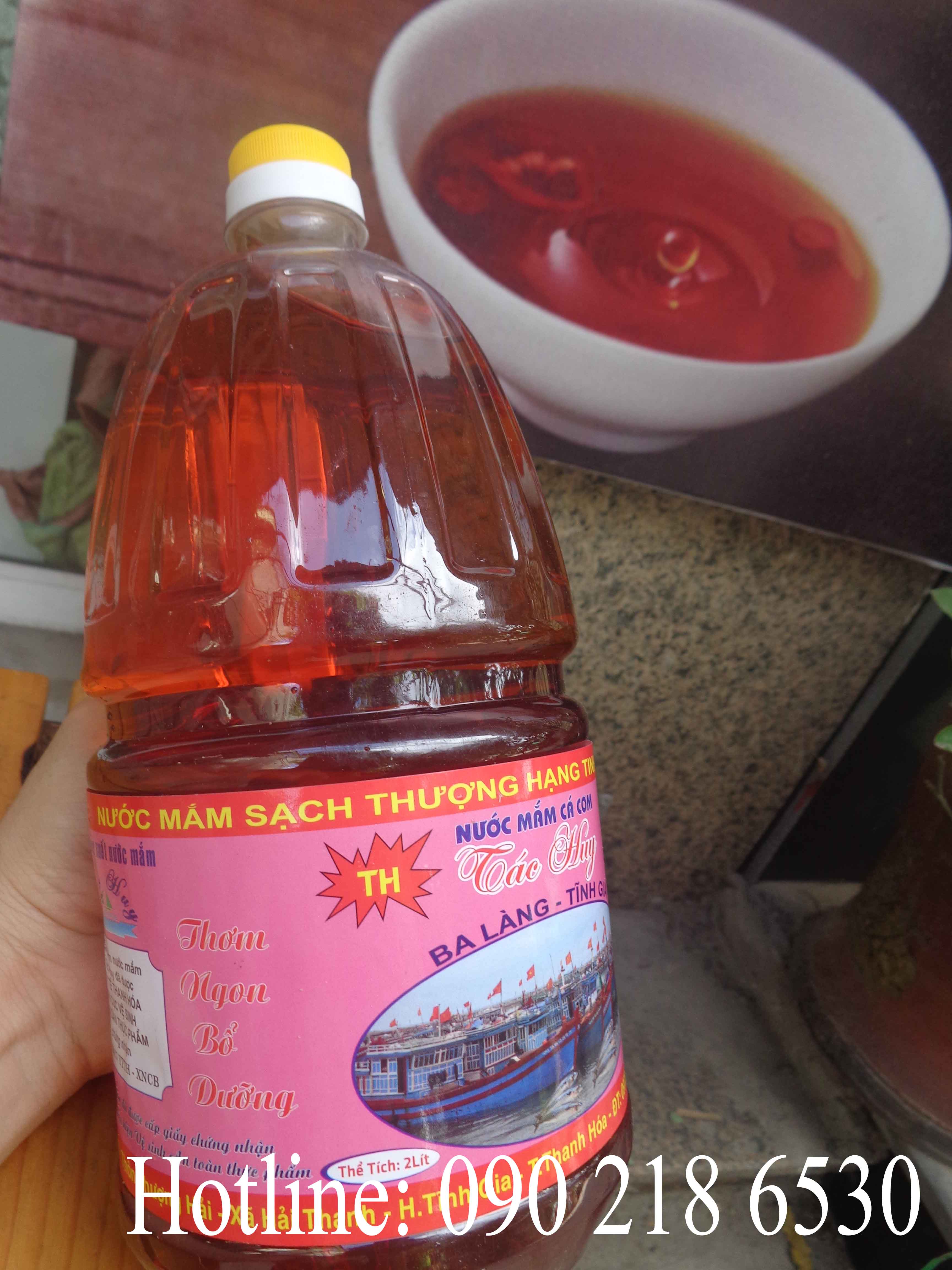 Nước mắm cốt Ba làng - Thanh Hóa (siêu tiết kiệm) can 2l (tem hồng)