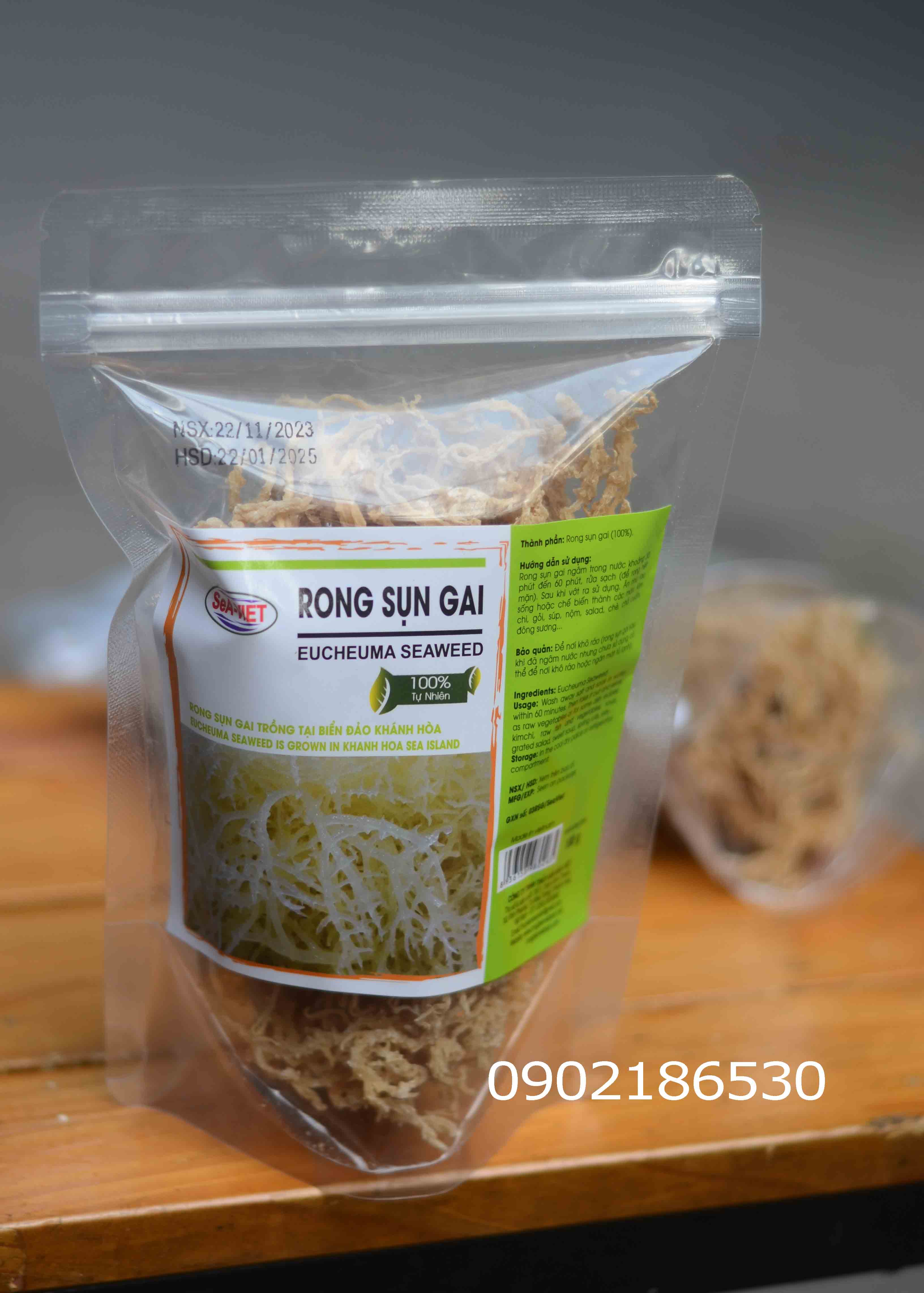 Rong sụn gai khô làm nộm, salad đặc sản Nha Trang (gói 100g) 1