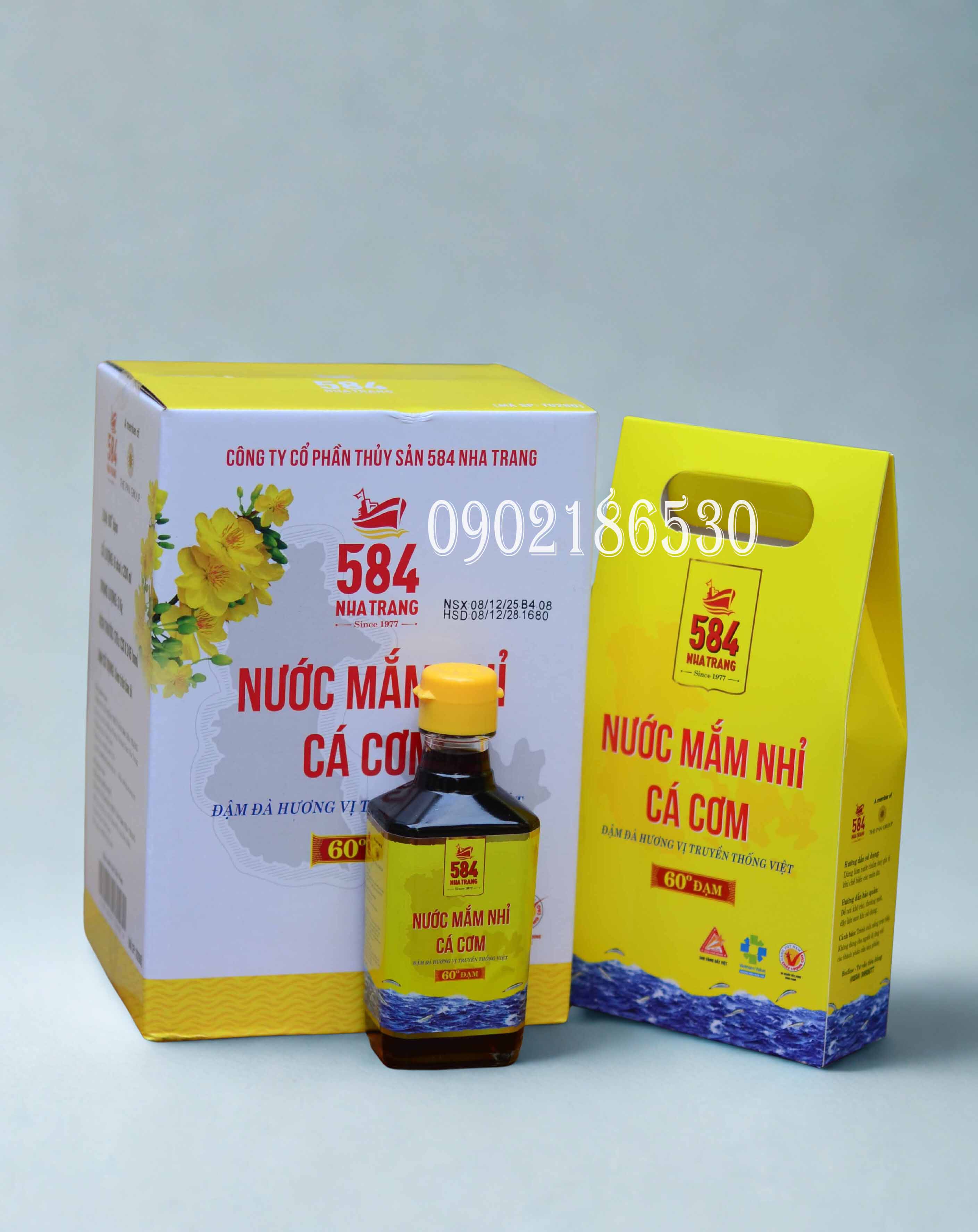 Nước mắm 584 Nha Trang 60 độ đạm (chai thủy tinh 200ml)